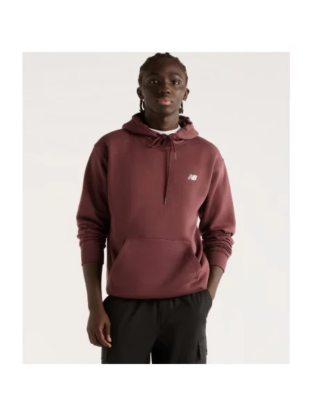 Bluza z kapturem New Balance Sport Essentials bordowa S pomarańczowa
