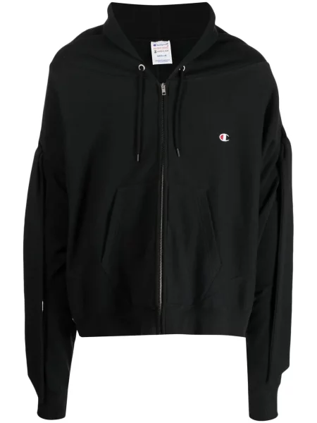 Bluza z kapturem Anrealage drapowana czarna