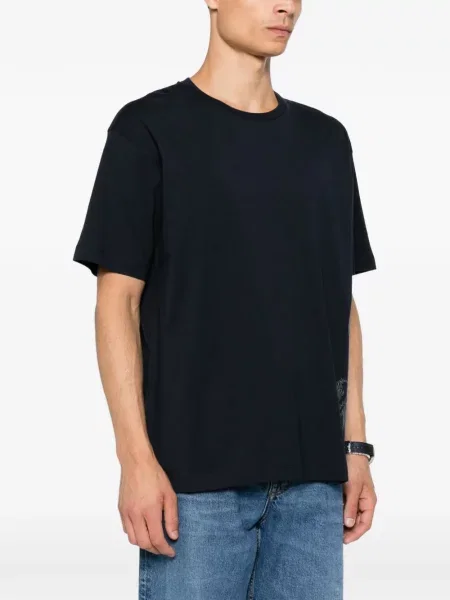 Tricou Corneliani cu broderie albastru