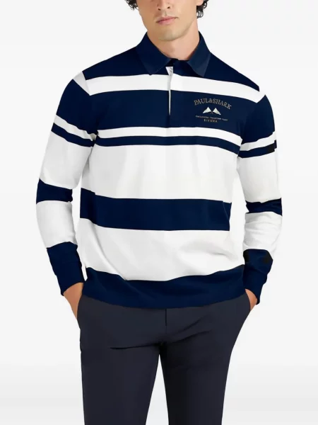 Ριγέ polo Paul & Shark μπλε