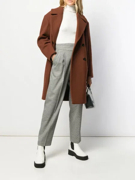 "houndstooth" rašto kelnės Msgm juoda