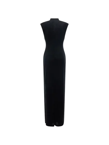 Rochie maxi Lauren Ralph Lauren de catifea negru
