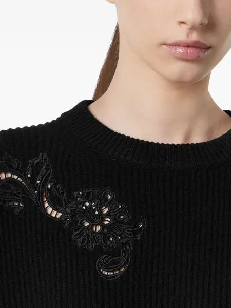 Pulover Versace cu broderie negru