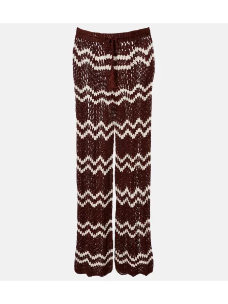 Hlače Anna Kosturova smeđa