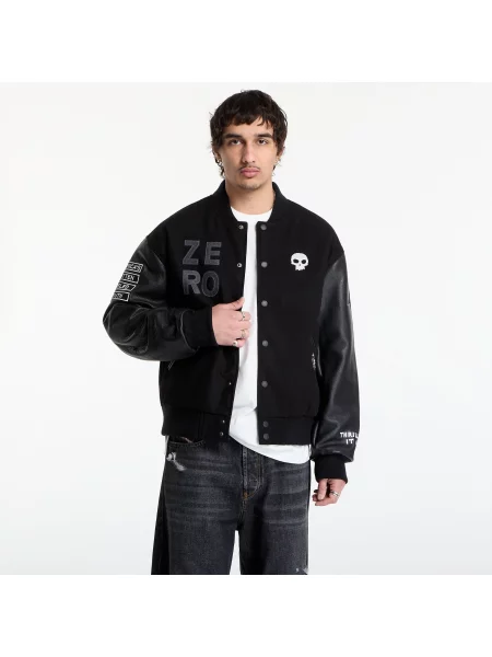 Bomber PLEASURES Zero Pleasures Varsity Jacket Black XL negru