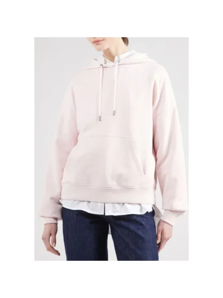 Guess Jeans bluza z kapturem różowy
