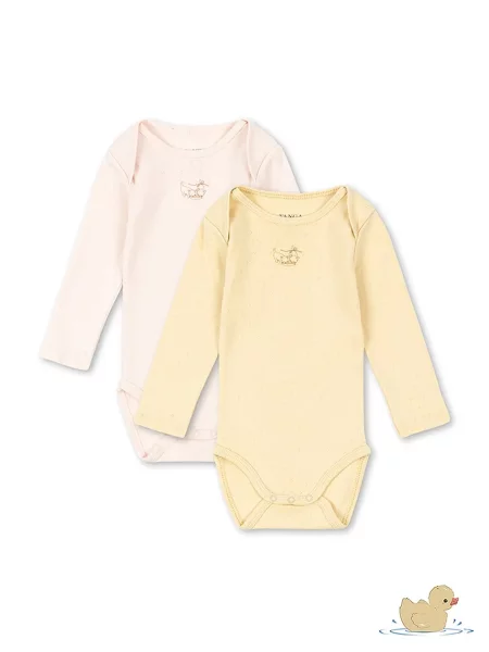 Fanga Fontana body kojenecké PERLA 2 PACK LS BODY OCS žlutý