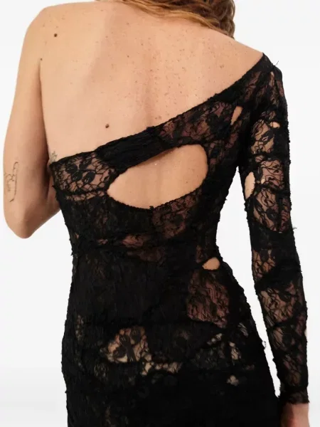 Rochie mini Oh Carla din dantelă de costum negru