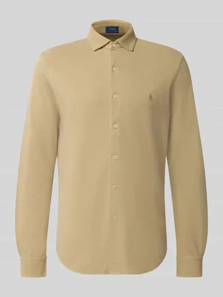 Koszula casualowa o kroju slim fit z czystej bawełny Polo Ralph Lauren beżowa