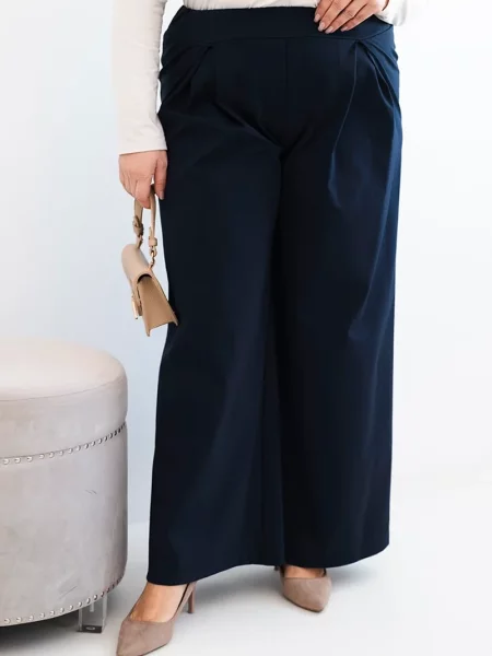 Szerokie spodnie Kesi Włoski niebieskie