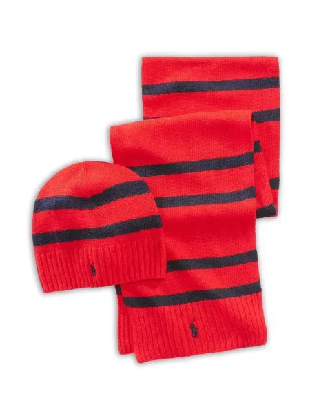 Pruhovaný šál Polo Ralph Lauren červený