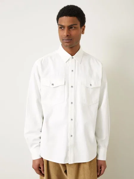 Jw Anderson Džínová Košile bílá