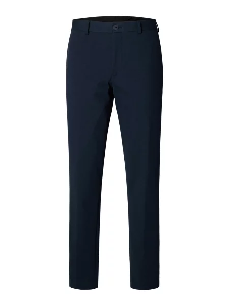 SELECTED Pantaloni cu dungă SLMLOMAIR bleumarin