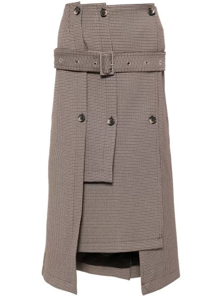 Fustă midi Rokh până la genunchi albastru