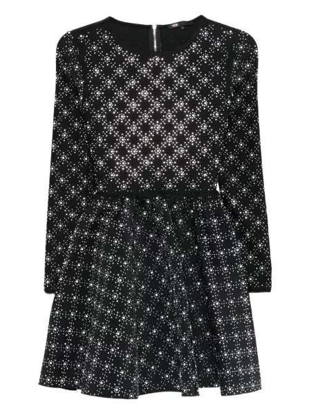 Dzianinowa kryształ górski sukienka Maje garniturowa czarna