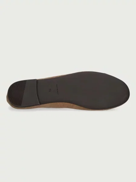 Tory Burch balerina cipő velúr Charlie Ballet bézs