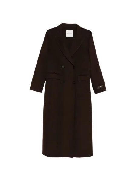 Palton cu două rânduri de nasturi Ermanno Scervino cu două rânduri de nasturi maro