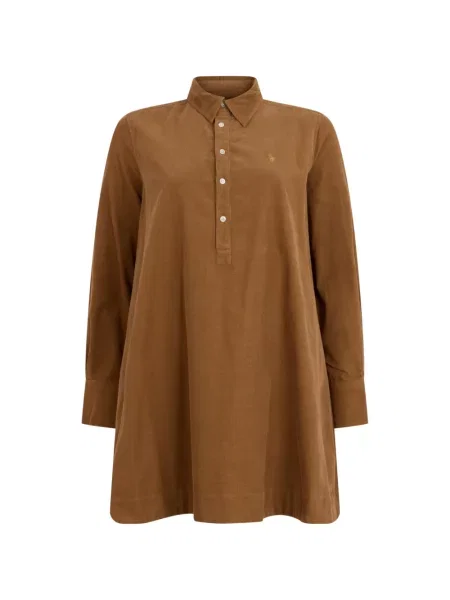 Rochie tip cămașă Polo Ralph Lauren de catifea cord maro