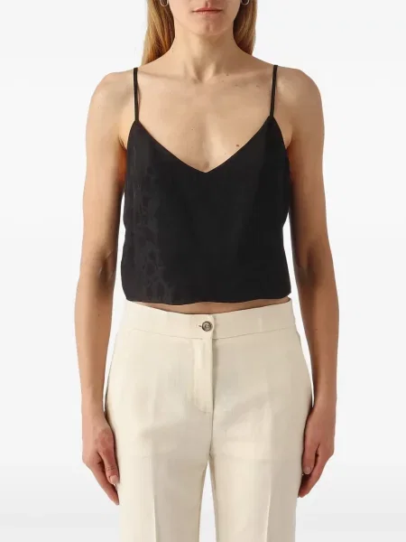 Maiou Pinko cu model floral din jacard negru