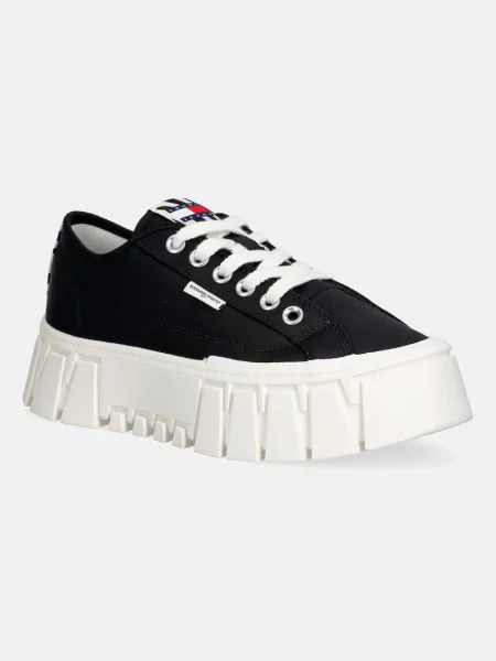 Tommy Jeans TJ PLATFORM SNEAKER ZEBRA sneakers pentru femei negru