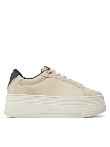 Маратонки Tommy Hilfiger TH PLATFORM SNEAKER TRIANGLE бежово