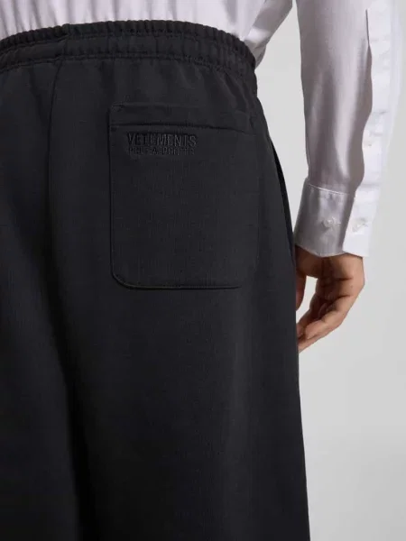 Spodnie dresowe z detalem z logo Vetements czarne