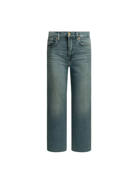 Szerokie jeansy 7 For All Mankind niebieskie