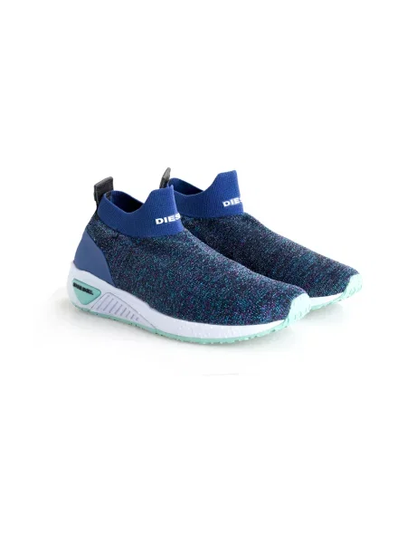 Sneakersy Diesel wsuwane niebieskie