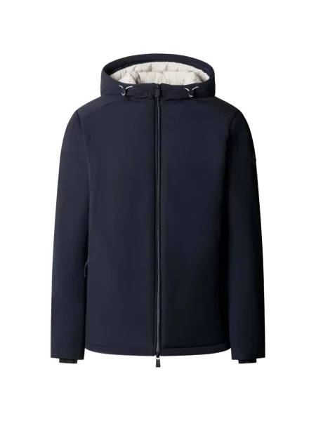 Geacă Hackett London cu glugă albastru