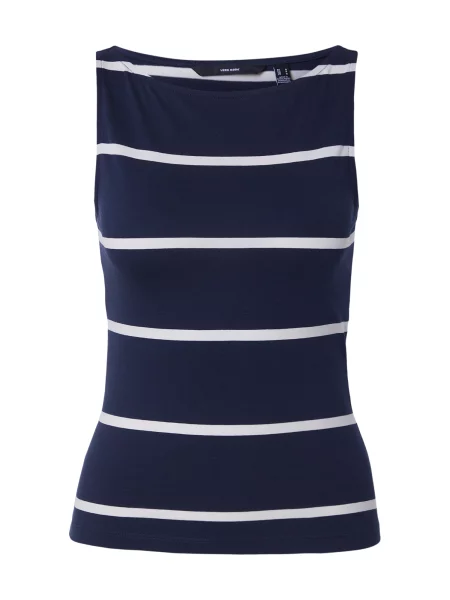 VERO MODA Top VMDINA bleumarin alb
