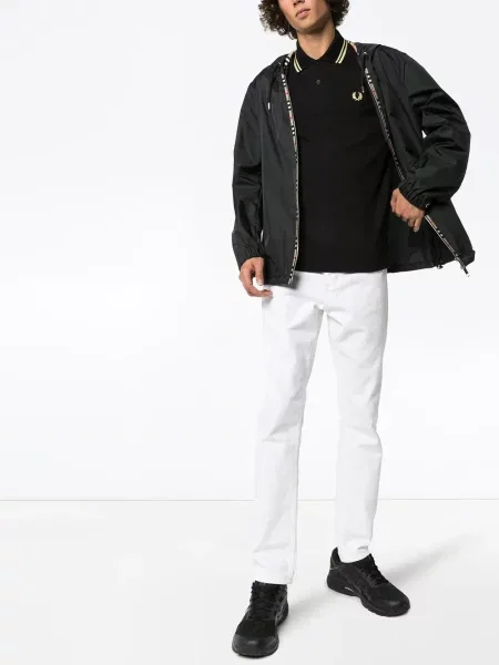Dryžuota polo marškinėliai Fred Perry juoda