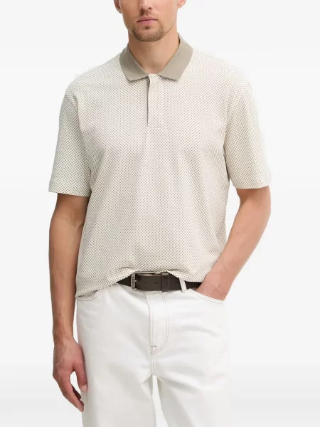 Tricou polo Armani Exchange cu imprimeu geometric