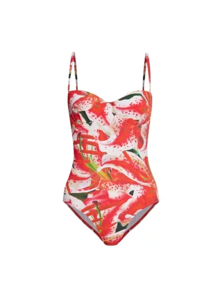 Wielobarwność stroj jednoczęściowy Tory Burch w kwiatki