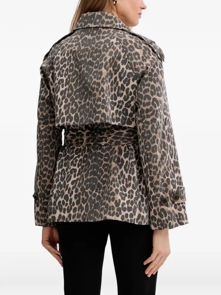 Trenci Dkny cu imagine cu model leopard maro