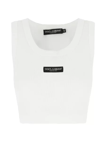 Decupat top Dolce & Gabbana cu autograf alb