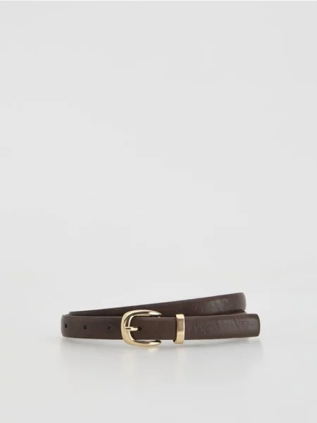 Reserved Шкіряний із пряжкою коричневий