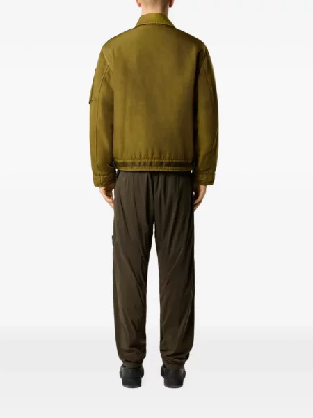 Pantaloni Stone Island cu strasuri stretch maro