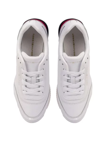 Sneakerși Tommy Hilfiger din piele alb