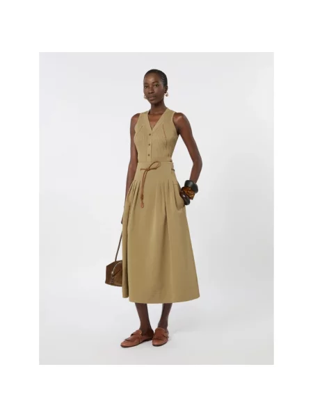 Top Max Mara z dekoltem w serek zielony
