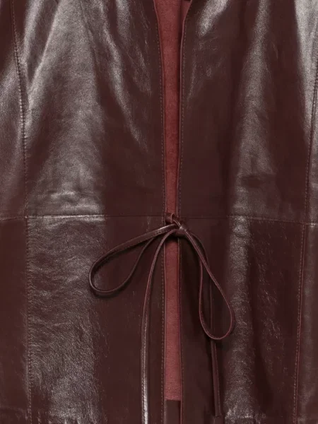 Geanta de piele Alysi cu legături violet