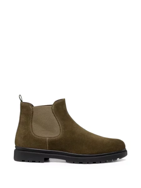 Botine chelsea Geox din piele de căprioară verde