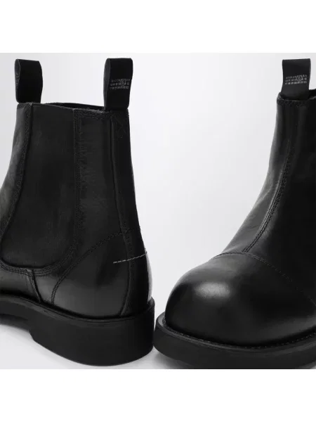 Sztyblety Mm6 Maison Margiela skórzane czarne