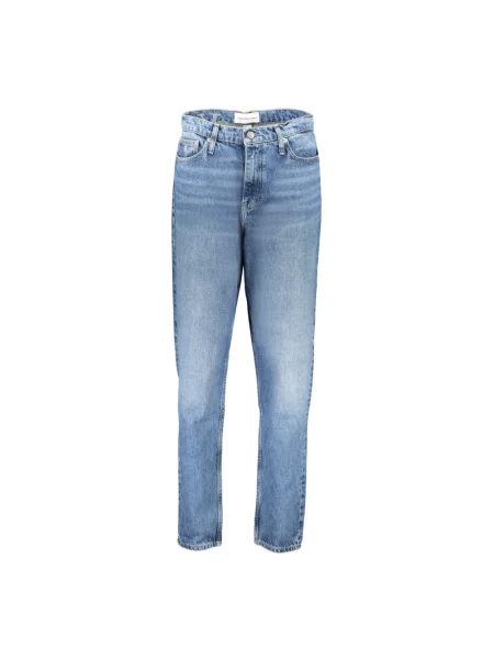 Jeansy Calvin Klein Jeans z wysoką talią retro niebieskie