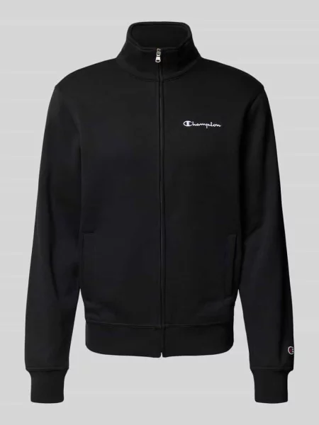 Bluza rozpinana z wyhaftowanym logo Champion czarna