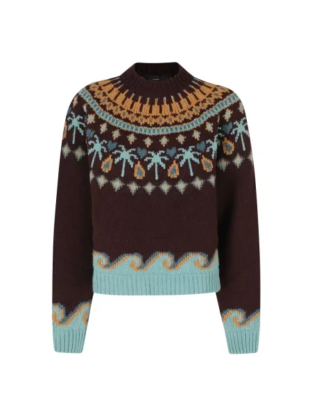 Sweter Alanui wełniany brązowy