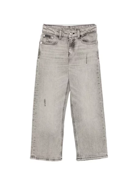 Gyerek egyenes szárú farmernadrág Calvin Klein szürke