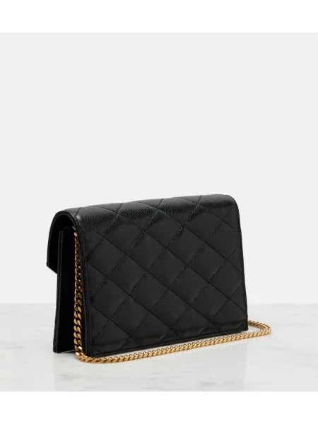 Kožená crossbody kabelka Saint Laurent čierna