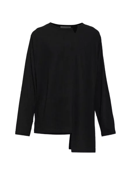 Lung tricou Yohji Yamamoto asimetric negru