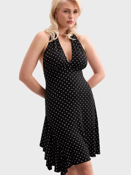 Сукня Guess в горошок чорна