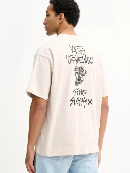 Тениска Vans бежово